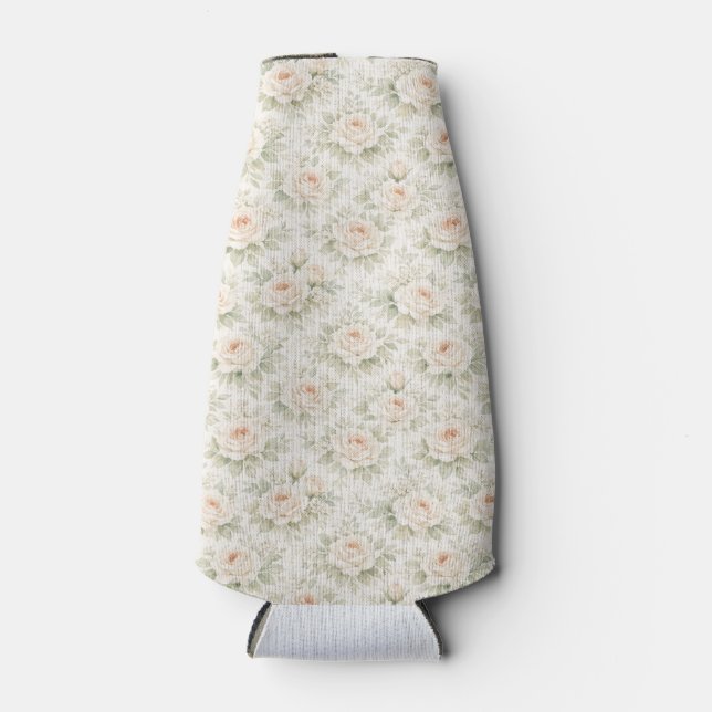 Bridal Floral Pattern Bottle Cooler (Front)