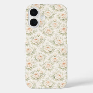 Bridal Floral Pattern iPhone 16 Case