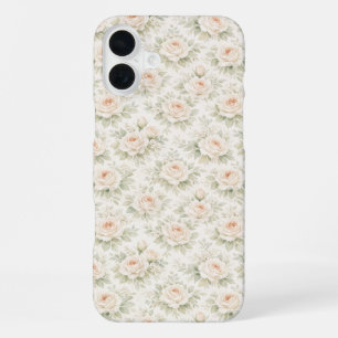 Bridal Floral Pattern iPhone 16 Plus Case