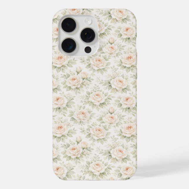 Bridal Floral Pattern iPhone Case (Back)