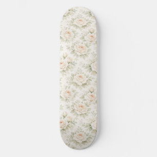 Bridal Floral Pattern Skateboard