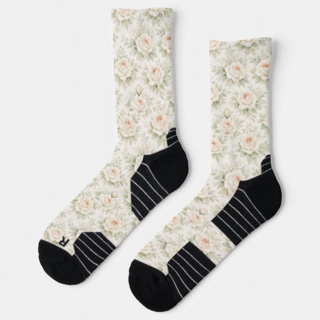 Bridal Floral Pattern Socks (Left)