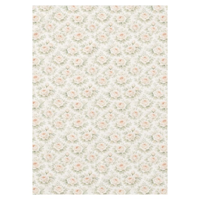 Bridal Floral Pattern Tablecloth (Front)