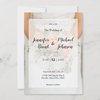 Bridal floral wedding invitation