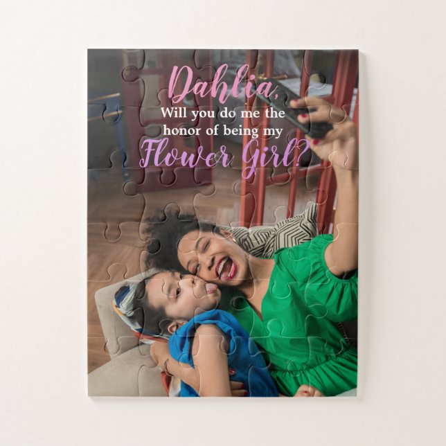 Bridal Flower Girl Proposal Photo Puzzle (Vertical)
