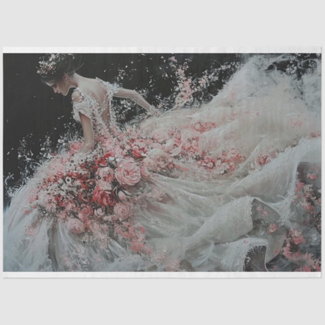 Bridal flower Shower  Tissue Paper (Front)