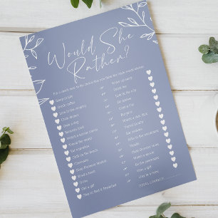 Bridal Game Would She Rather Periwinkle Flowers