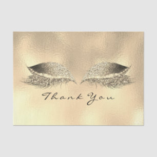 Bridal Gold Glitter Thank You Eyes Metallic Tissue Paper
