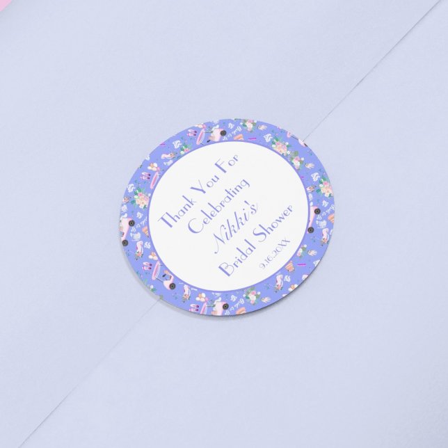  Bridal Golf Bridal Shower Thank You Classic Round Sticker (Creator Uploaded)