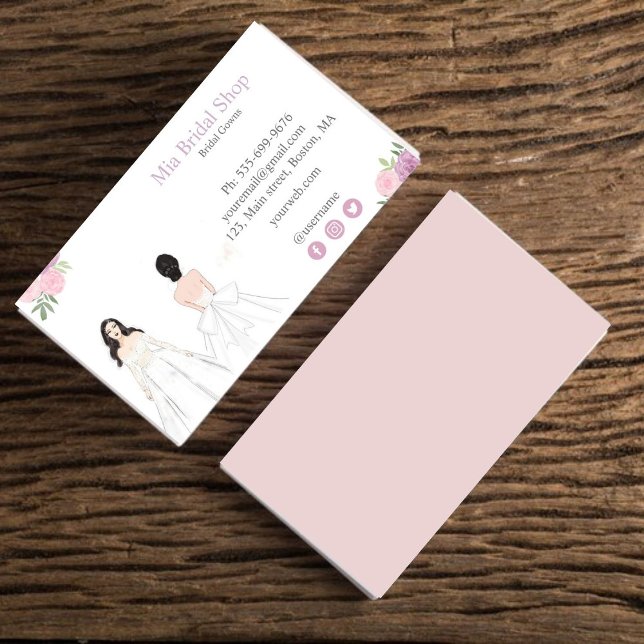 Bridal gown, Bridal stylist,  Business Card (Creator Uploaded)