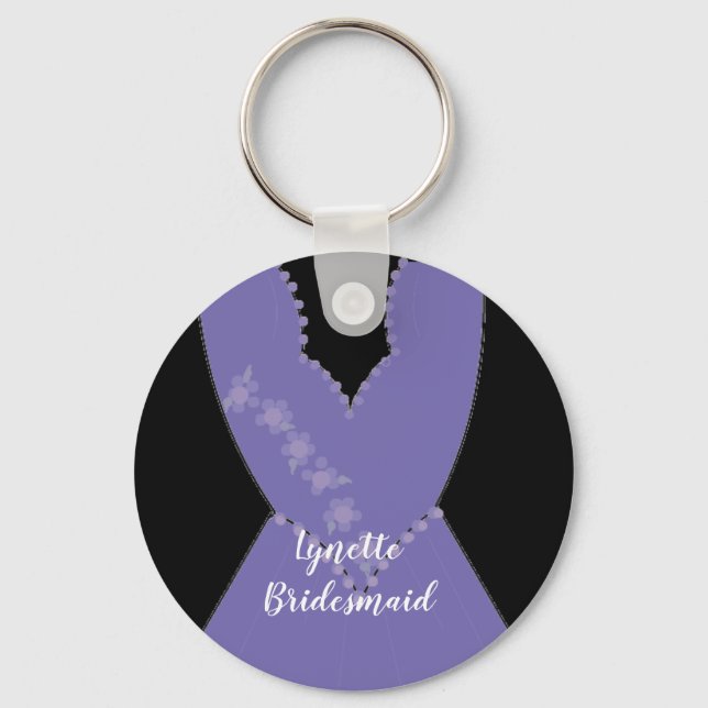Bridal Gown Bridesmaid Keychain (Front)