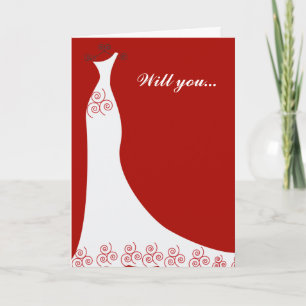 Bridal Gown Custom Bridesmaid Invitation