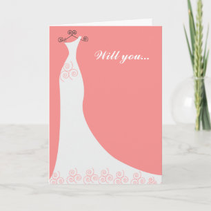Bridal Gown Custom Bridesmaid Invitation