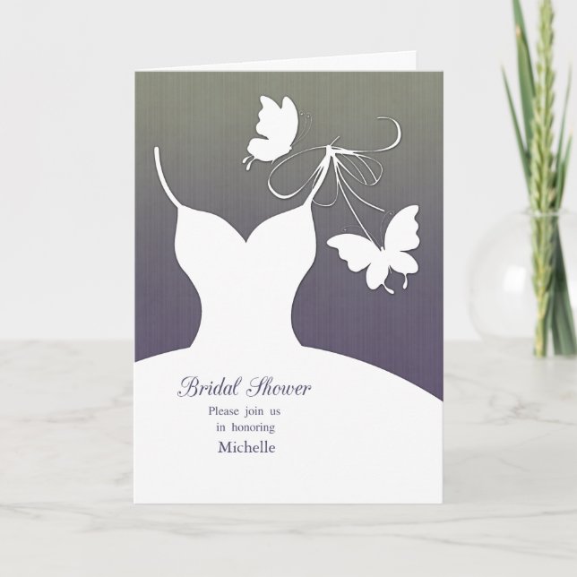 Bridal Gown Customisable Bridal Shower Invitation (Front)