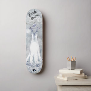 Bridal Gown in Distressed Grey and White Dd Brand  Skateboard