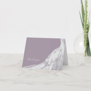Bridal Gown Thank You Card, lavender