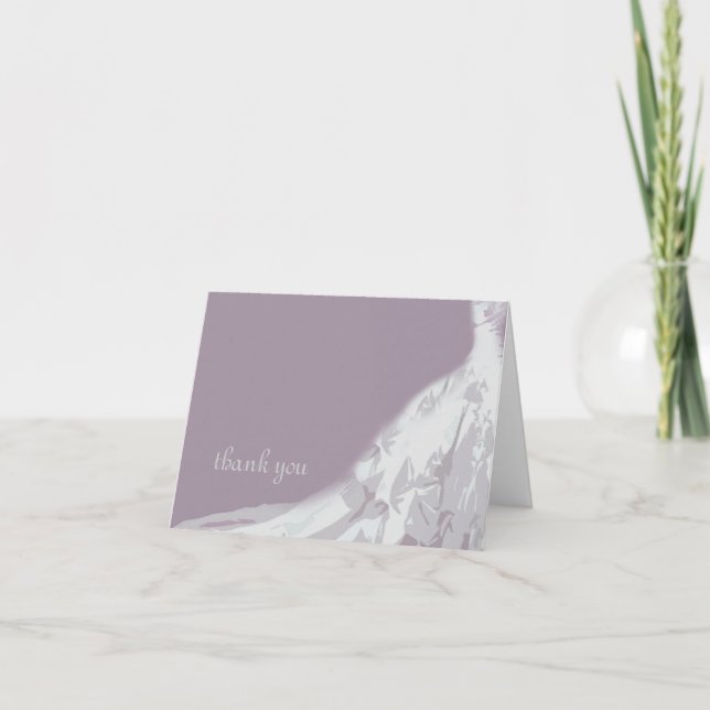 Bridal Gown Thank You Card, lavender Card (Front)