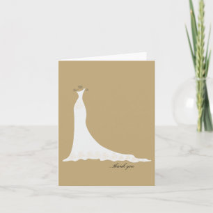 Bridal Gown Thank You Notes {Gold}
