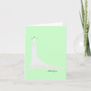 Bridal Gown Thank You Notes {Mint Green}