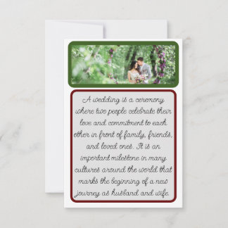 Bridal Groom Natural folded thank you cards