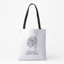 Bridal Hair Makeup Tote Bag