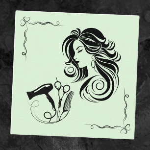 Bridal Hairstylist Square Business Card