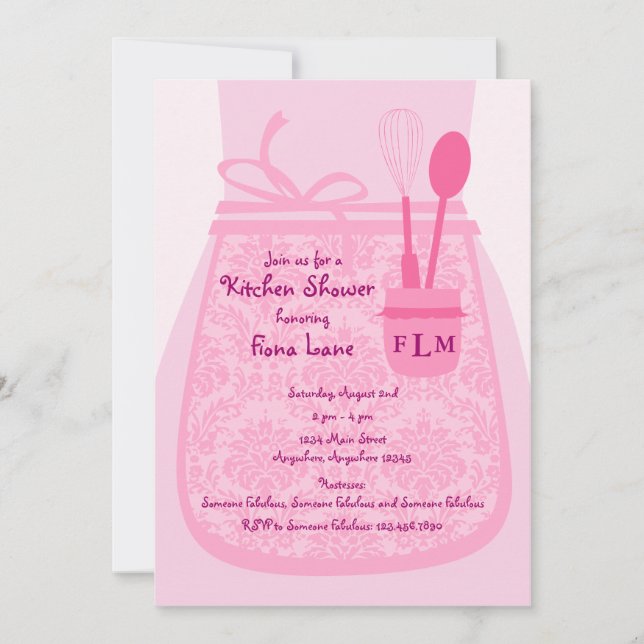 Bridal Kitchen Shower Party Invitation (Front)