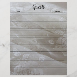 Bridal Lace Lined Guest Book Pages