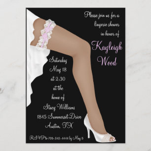 Bridal Lingerie Shower Personalised Ethnic Invitation