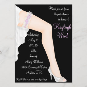 Bridal Lingerie Shower Personalised Invitation
