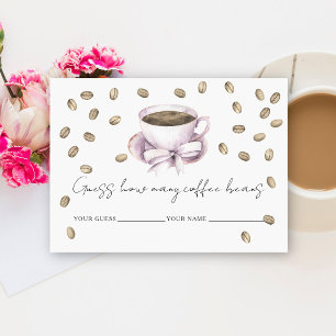 Bridal Love is brewing How many coffee beans  Enclosure Card