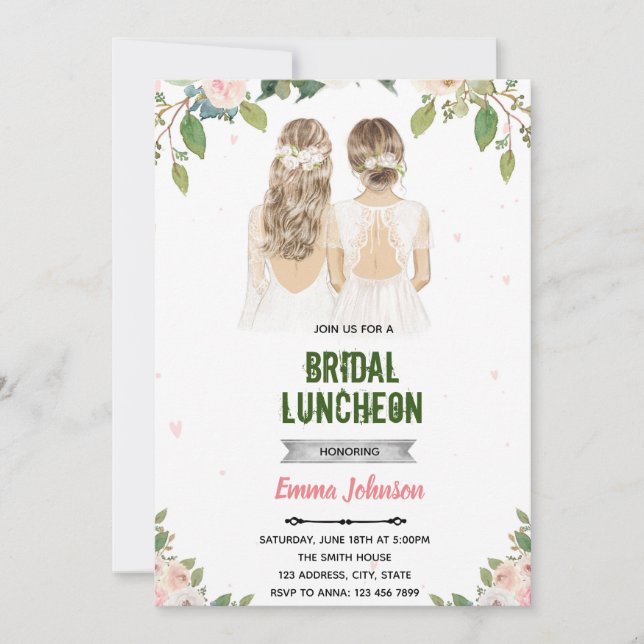 Bridal luncheon invitation (Front)