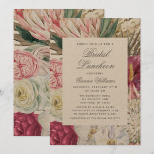 Bridal Luncheon Watercolor Floral Bridal Shower Invitation
