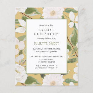 Bridal Luncheon   White Flowers leaves yellow