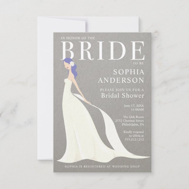 Bridal Magazine Elegant Bridal Shower Invitation (Front)