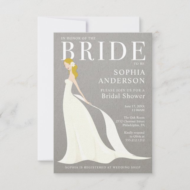 Bridal Magazine Elegant Bridal Shower Invitation (Front)