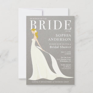 Bridal Magazine Elegant Bridal Shower Invitation