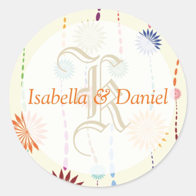 Bridal Monogram Gift Seals (Front)