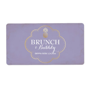 Bridal or Baby Shower Mini Champagne Label