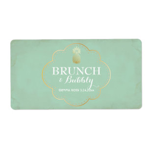 Bridal or Baby Shower Mini Champagne Label