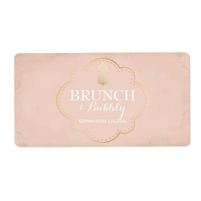 Bridal or Baby Shower Mini Champagne Label (Front)
