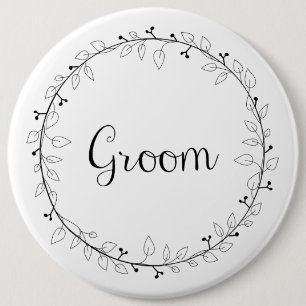 Bridal party badges Groom