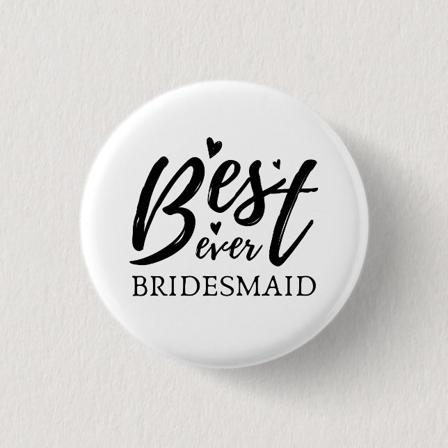 Bridal Party bridesmaid button (Front)