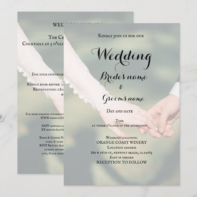 Bridal party celebration  invitation (Front/Back)