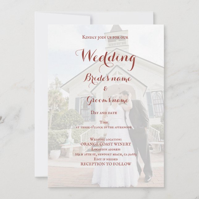 Bridal party celebration  invitation (Front)