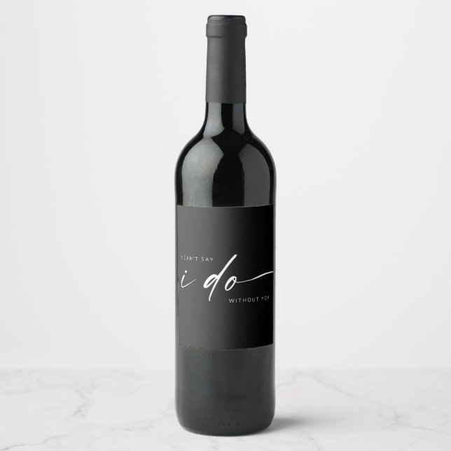 Bridal Party Custom Wine Bottle Labels (Front)