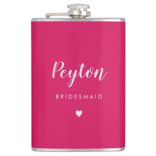 Bridal Party EDITABLE COLOR Personalised Flask