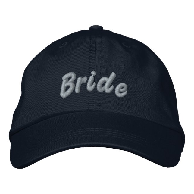 Bridal Party Embroidered Hat, Custom Bride Wedding Hat (Front)