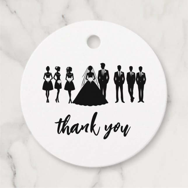 Bridal Party Favour Tags (Front)