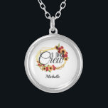 Bridal Party Gifts, I Do Crew, Sunflowers, Roses Silver Plated Necklace<br><div class="desc">The Bridal party "I Do Crew" gift silver plated necklace or locket.  Show your friends and family what a special part of your big day they really are. Personalise the necklace with her name or leave the name part blank.</div>